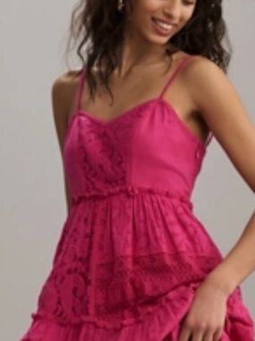 💕 NWT Jackpot Eyelet cotton strappy dress gipsy pink